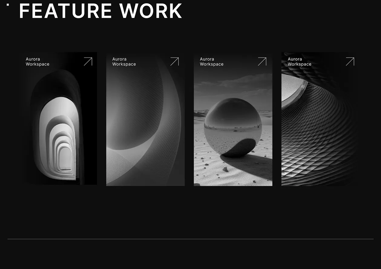 Digital Design Studio — Feature work section