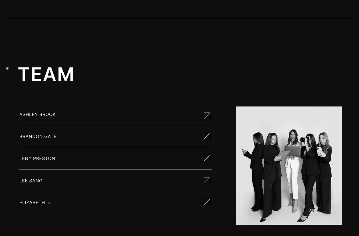 Digital Design Studio — Team section