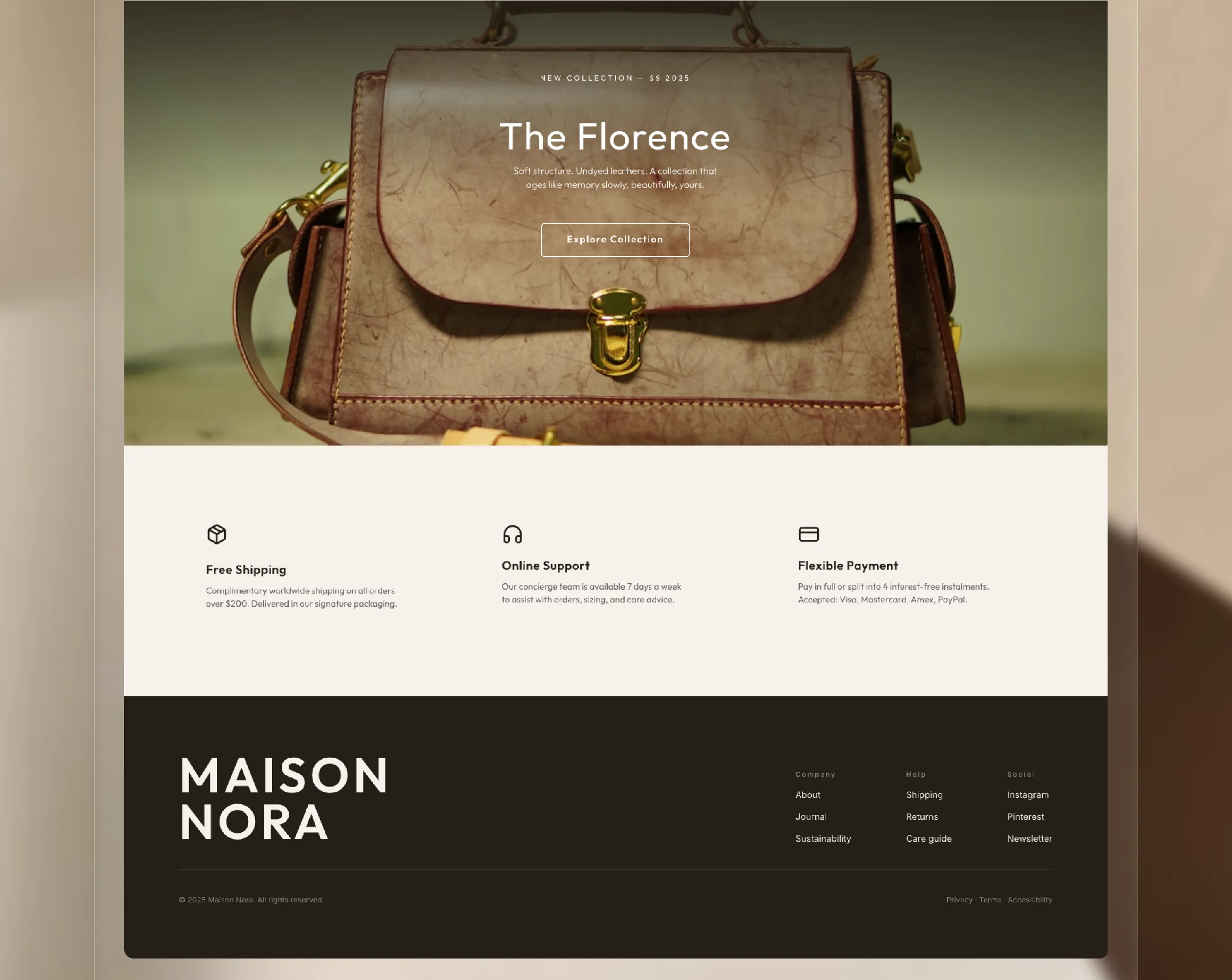 Maison Nora — Desktop version