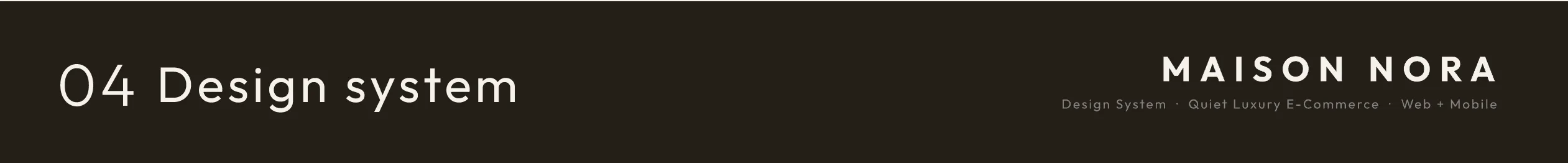 Maison Nora — Design palette